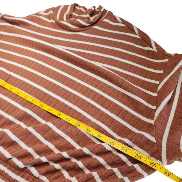 Old Navy Womens Long Sleeve Waist Defined Rib Knit Striped Midi Sweater Dress 2X - Picture 10 of 12